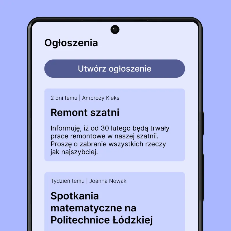 Interfejs użytkownika w ogłoszeniach